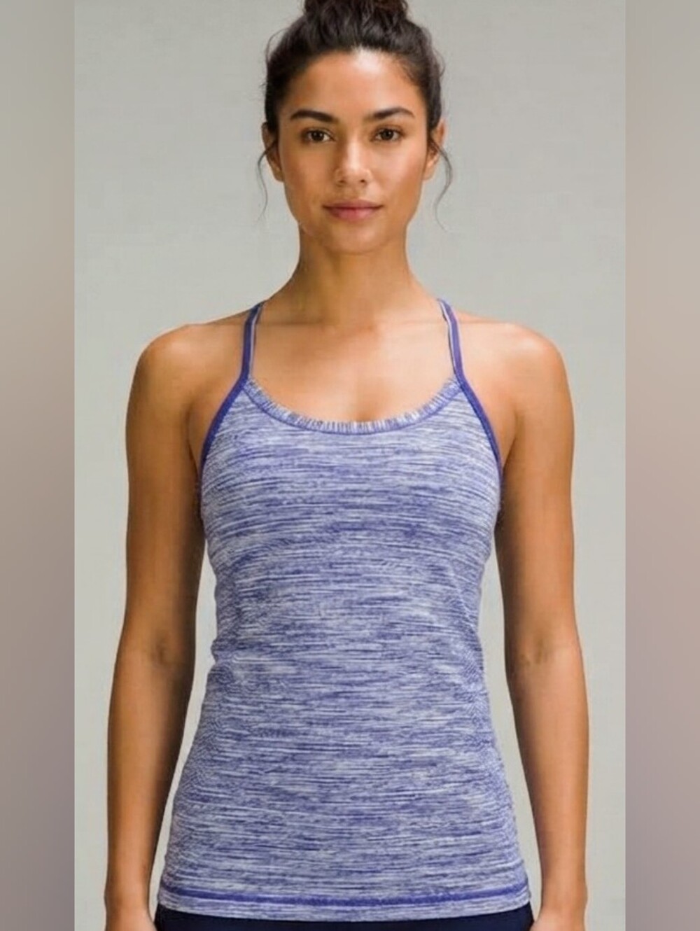 Lululemon Purple Striped Power Y Tank Top Size 6